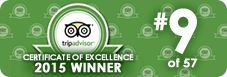 TripAdvisor Certificate of Excellence 2015 Winner